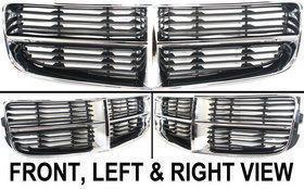 Chrome shell dark gray insert new grille assembly dodge charger 2008 2007