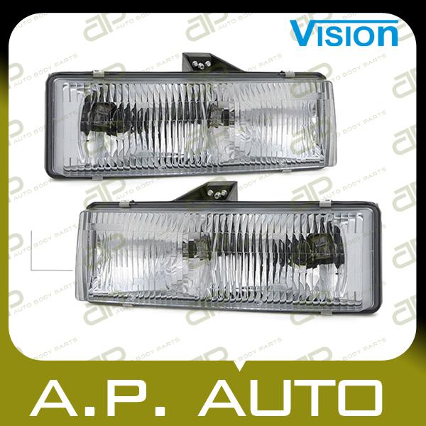 Pair head light lamp assembly 85-05 chevy astro van ls lt driver+passenger set