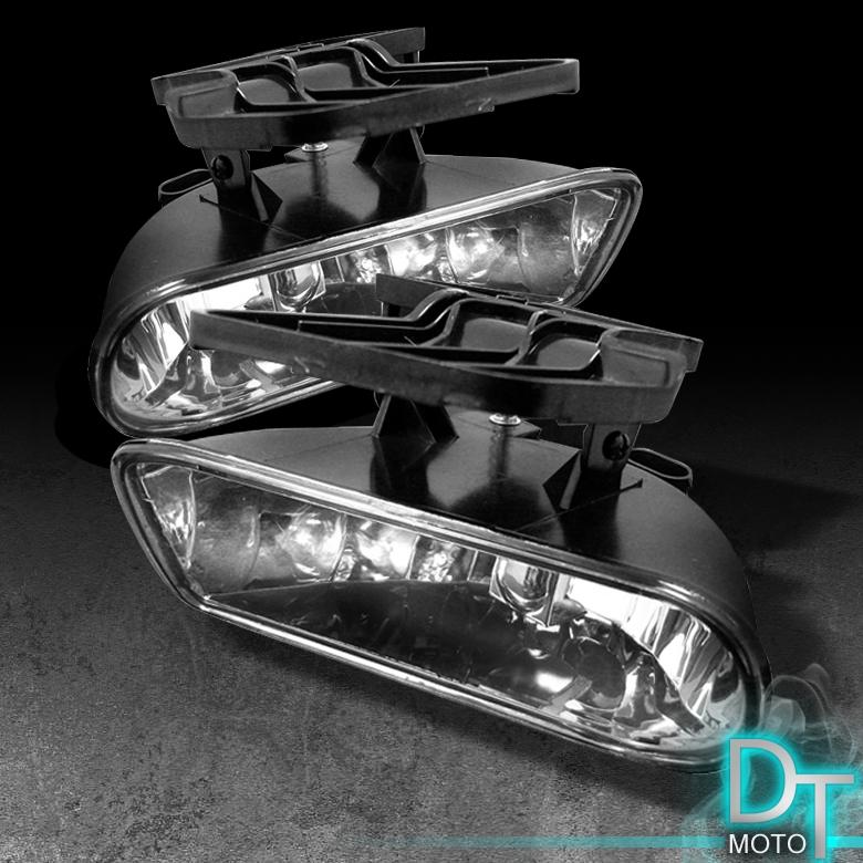 99-02 gmc sierra 00-06 yukon clear bumper fog lights lamps left+right sets