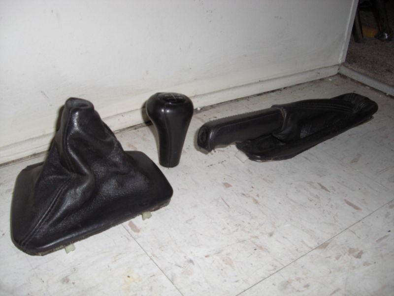 1992-1999 bmw e36 325 328 318 323 leather shift & emergency brake boots & knob