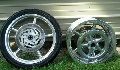 Stock harley davidson wheels custom, aluminum, spoke