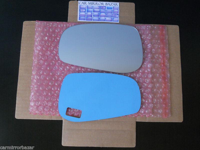 04-06 volvo s60 s80 v70 mirror glass driver side lh left + adhesive pad - 616lf