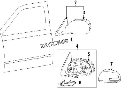 Toyota 8791004180j1 genuine oem factory original mirror assy