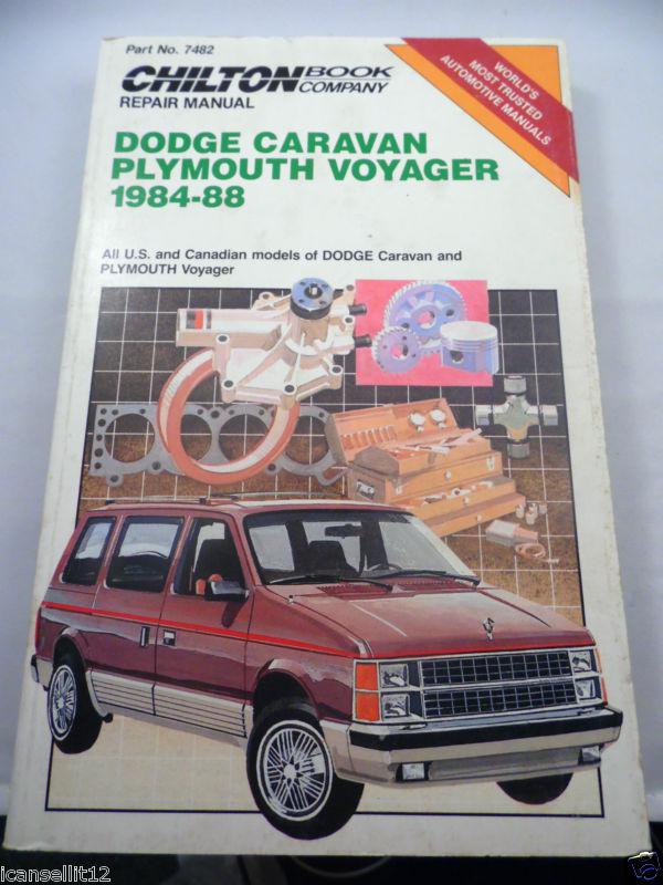 Chilton dodge caravan plymouth voyager 1984-88 repair manual