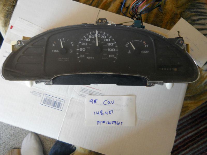 95 96 97 98 cavalier speedometer cluster panel pt 16159617 148451 miles 1dayhand