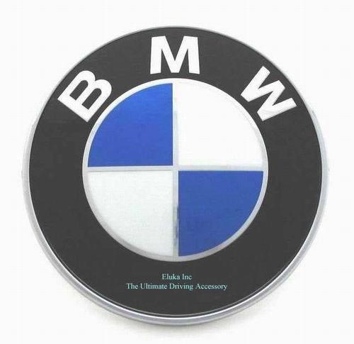 Bmw genuine trunk roundel emblem w/ 2 grommets 82mm e32 e34 e36 e38 see desc