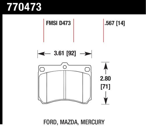 Hawk performance 770473 premium oes; disc brake pads