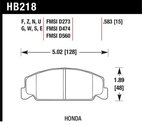 Hawk performance hb218e.583 disc brake pad