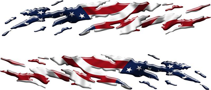 Car truck side decals american usa flag vinyl vehicle graphics 5ft and up #b110