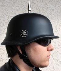 Spiked german motorcycle helmet wwii kaiser novelty