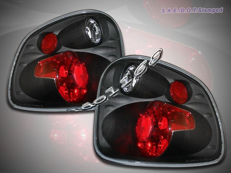 1997-2000 ford f150 f-150 black tail lights lamp flareside