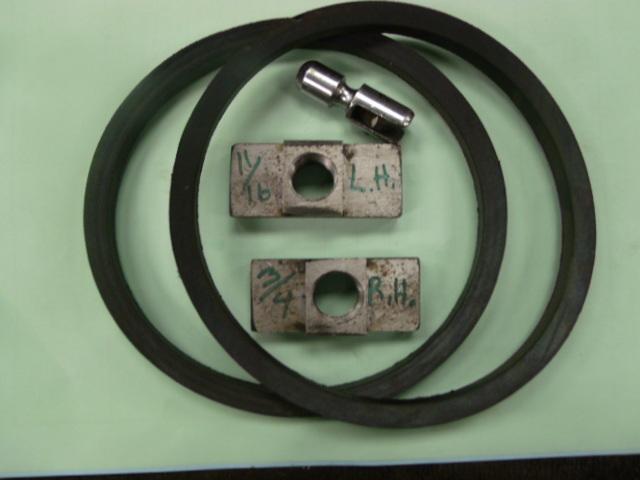 Kwik way fn boring bar maintenance kit,2 new matching belts,lft/rt clamp nuts