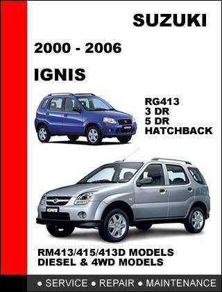 Suzuki ignis 2000 - 2006 factory service repair manual access in 24  hours