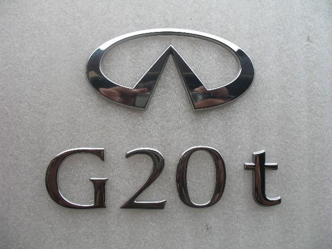 1996 infiniti g20 t g20t rear chrome emblem logo decal badge 91 92 93 94 95 96 