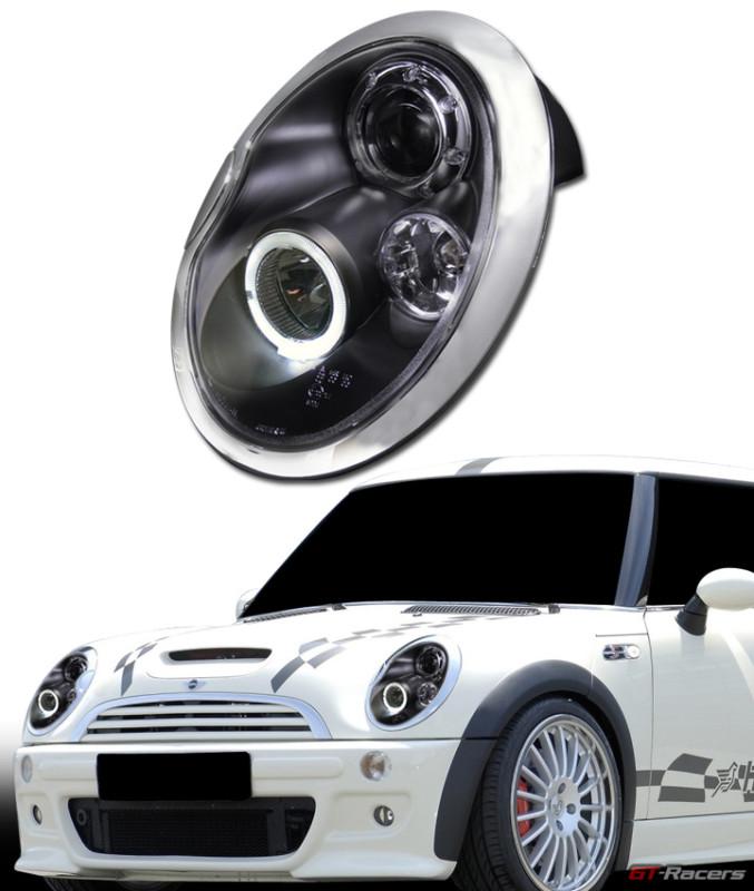 Euro blk halo rim projector headlights signal left+right 2002-2005 mini cooper s