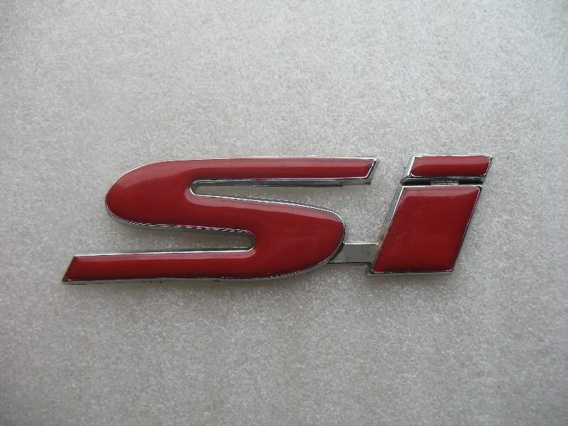 Honda civic si rear trunk lid red emblem logo decal badge used 