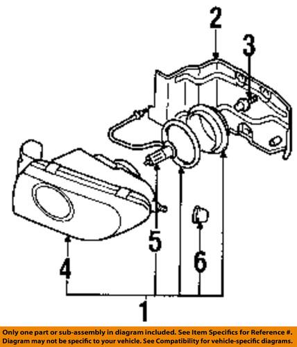 Mitsubishi oem mr296280 fog light-fog lamp assembly