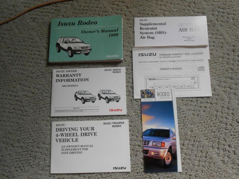 1999 isuzu rodeo owners manual and extras