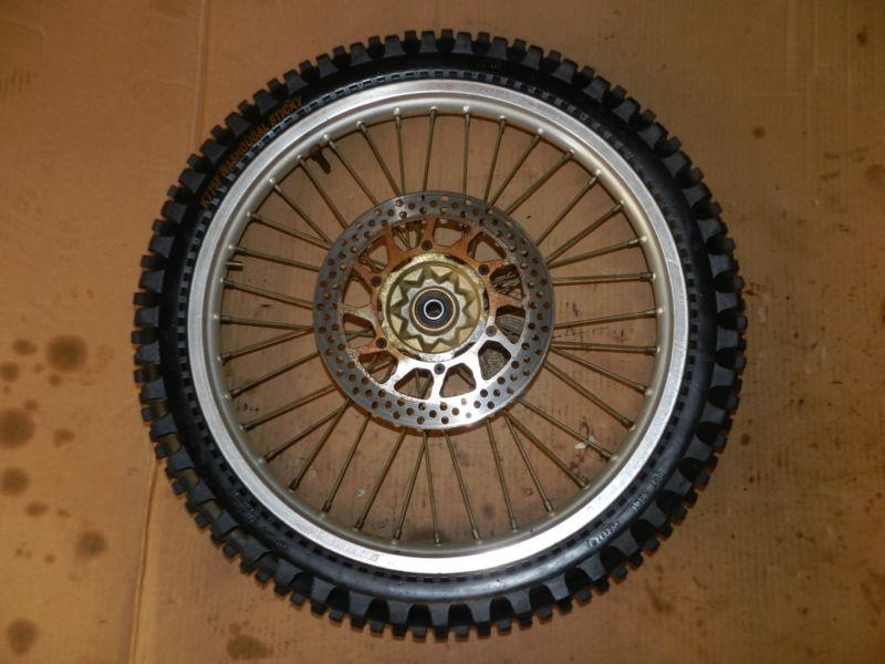 1996 husaberg fc 600 front wheel 21" excel rim hub brake tire fe 400 450 501 650