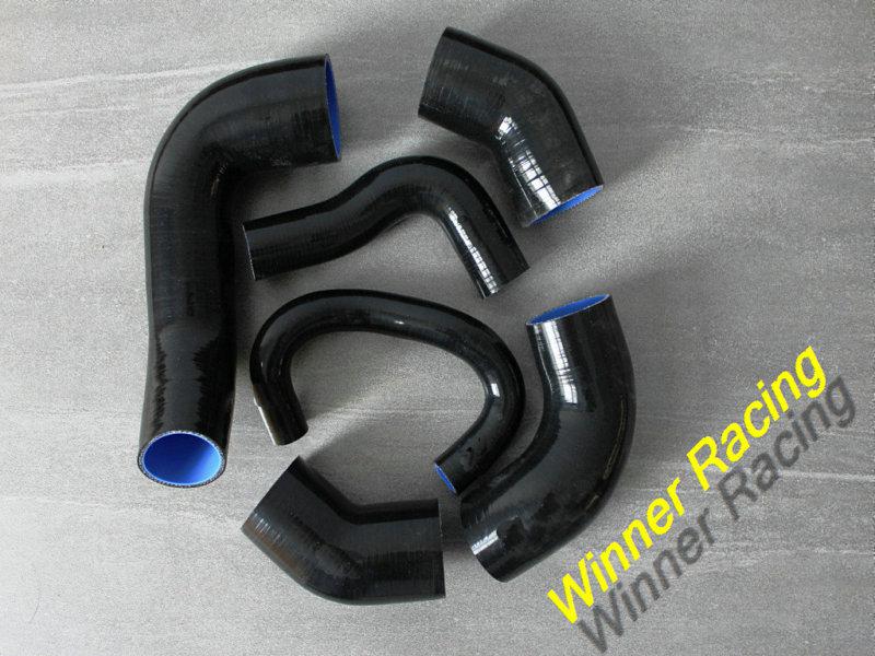 Black silicone intercooler pipe hose mitsubishi lancer evo 7 8 9 ct9a 4g63 turbo