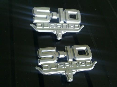 Rare set of chevy 's10 durango' side emblems and glove box badge 1st generation 