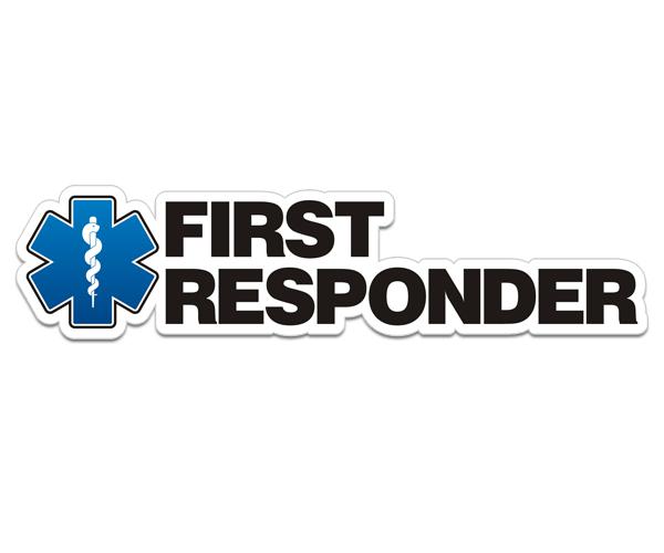 First responder decal 5"x1.2" star of life paramedic vinyl sticker zu1