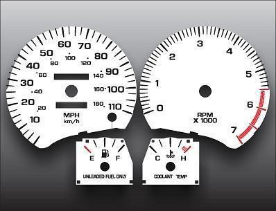 1995-1996 saturn s-series sohc instrument cluster white face gauges 95-96