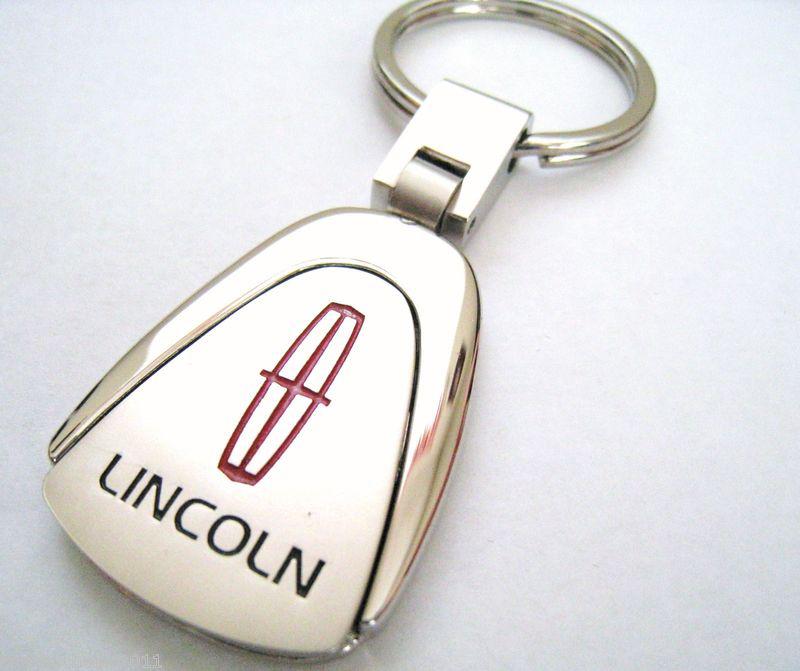 Lincoln key chain ring fob  mks mkx mkt mkz navigator towncar~chrome 