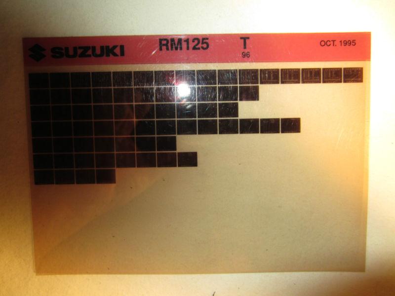 1996 suzuki motorcycle rm125 t microfiche parts catalog rm 125 