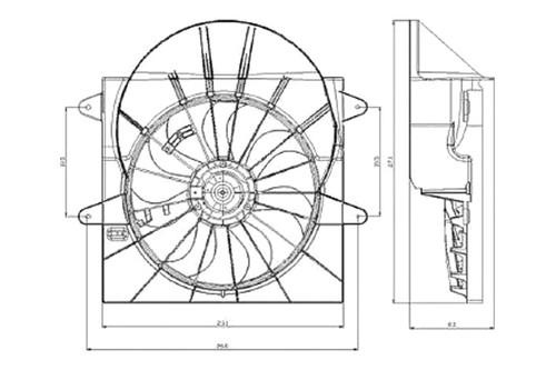 Replace ch3117102 - 06-08 jeep commander dual fan assembly suv oe style part