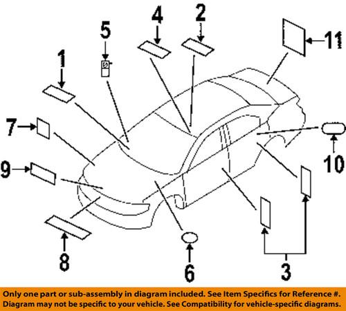 Mopar oem 4606799aa labels-battery label