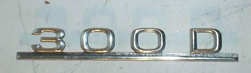 "300d" trunk emblem mercedes w123 300d used_parts