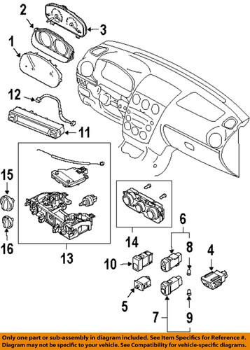 Mazda oem gv3a61195 cluster & switches-knob