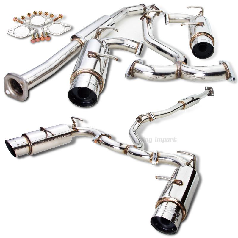 Scion subaru sport-tech 2.0l hi flow catback exhaust muffler sport dual path jdm