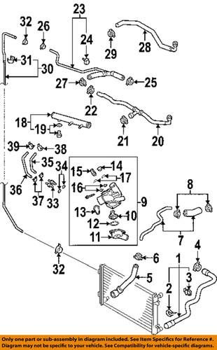 Volkswagen oem 7l6122096f engine coolant hose/cooling system misc