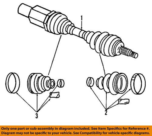 Mopar oem r2073769ac cv axle shaft/cv half-shaft