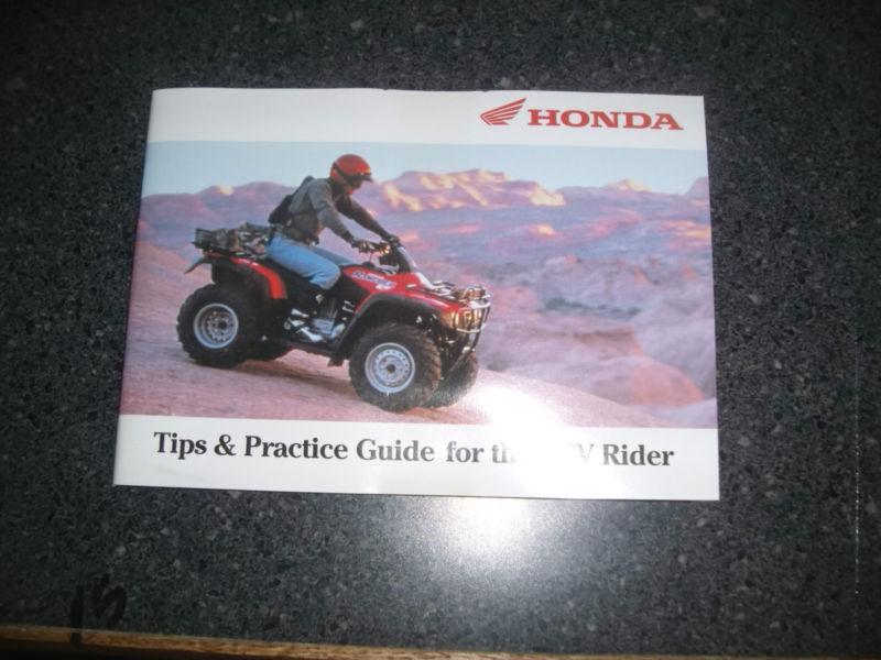 Honda atv  tips and practice guide  00x51-atv-6000 learn rider safety  z34