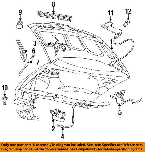 Mopar oem g0004468ab hood-support cylinder