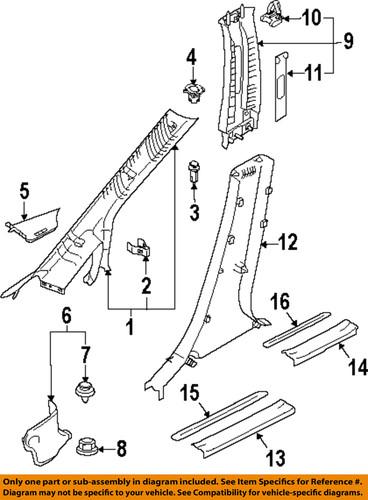 Mazda oem eg21687f002 interior-front sill plate