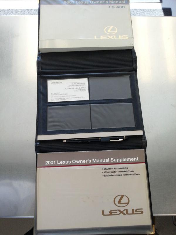 2001 lexus ls430 owner's manual oem owners book case leather supplement