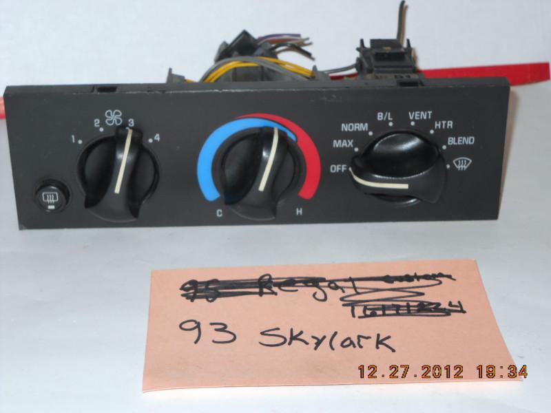 92 93 94 95 skylark climate control temp heata/c def heater