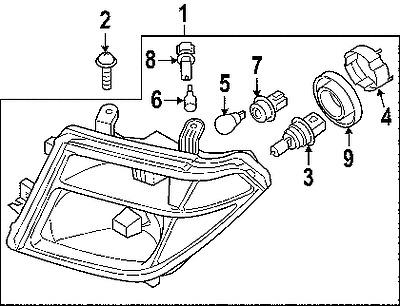 Nissan 26010zs00a genuine oem factory original composite headlamp