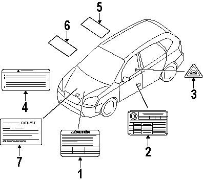 Kia 976991d100 genuine oem factory original ac label