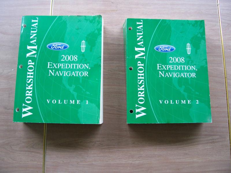 2008 ford expedition, navigator factory oem  manuals  vol 1 and 2