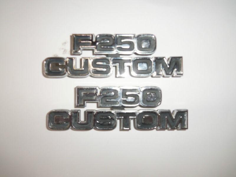 77-79 ford truck f250 custom side cowling emblems 