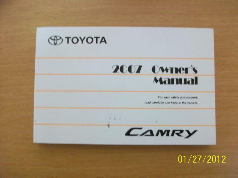 2007 toyota camry owners manual