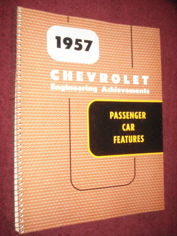 1957 chevrolet car / vette / htp convertible engineering features album  manual