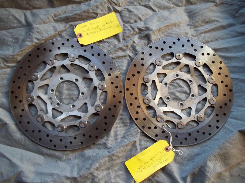 89-98 yamaha fzr600 fzr 600 front brake rotor disc set