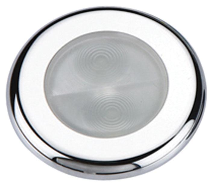 Aqua signal led round courtesy light with stainless steel cover white 16404-7