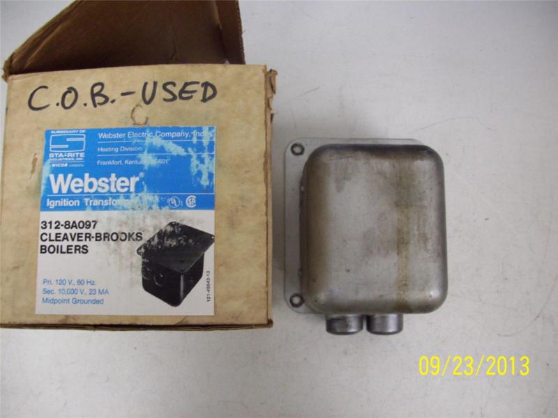 Webster electric 312-8a097 ignition transformer 3128a097
